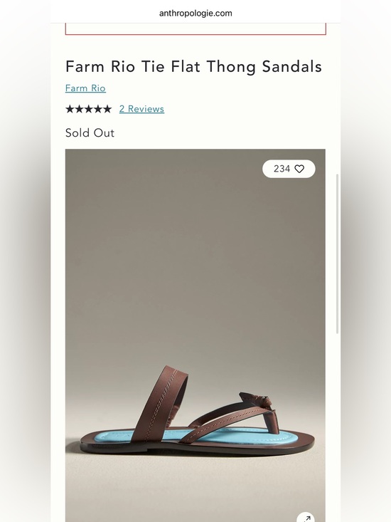 FARM Rio Shoes - Farm Rios Coffee Tie Flat Sandal